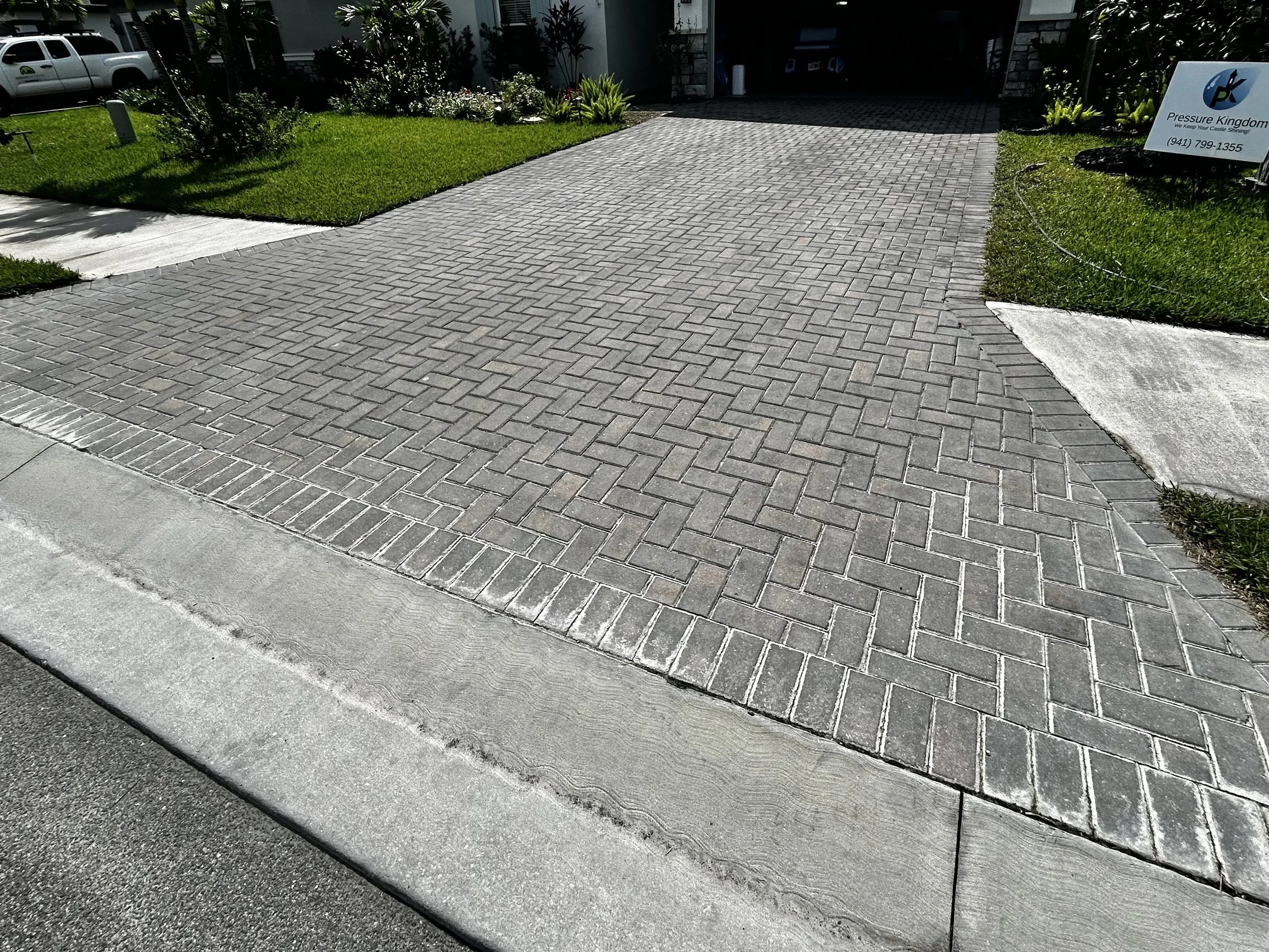 Paver pressure washing and sealing BEFORE PHOTO