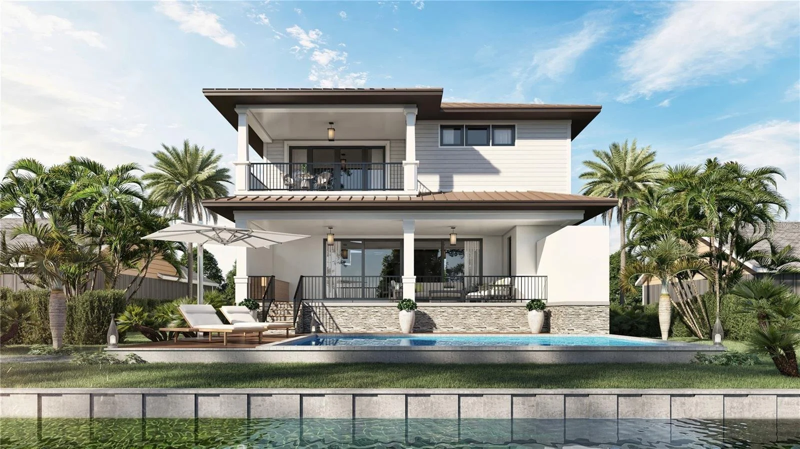 SIKA balcony waterproofing was completed on this custom home in Sarasota. VWP also completed planter waterproofing.
