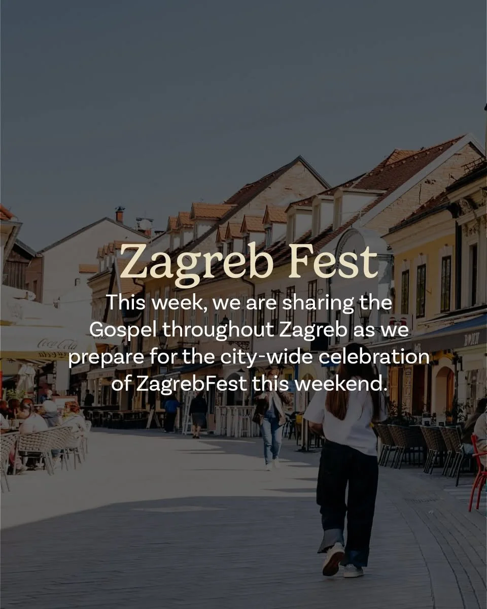 This week, our team are being joined by friends from the UK, US, Europe and Croatia to share throughout ZagrebFest&mdash;sharing the Gospel on the streets, serving at events, and praying with those seeking hope and encouragement.
As ZagrebFest contin