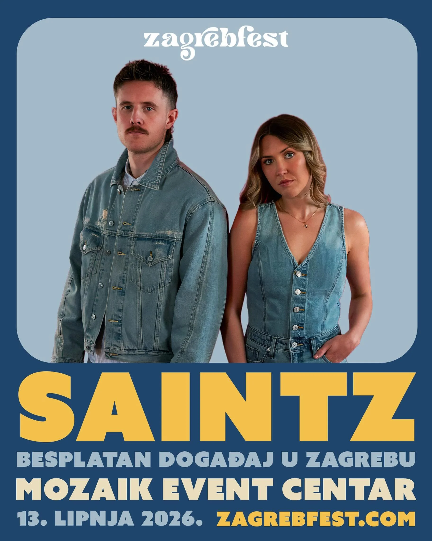 Get ready for @saintzuk &ndash; the pop/dance band bringing energy, heart, and a message of hope &ndash; live at ZagrebFest! Don&rsquo;t miss it!

📅 Saturday, 13th June
⏰ From 5:00 PM
🎟️ Free Entry

Zagrebfest.com #zagrebfest