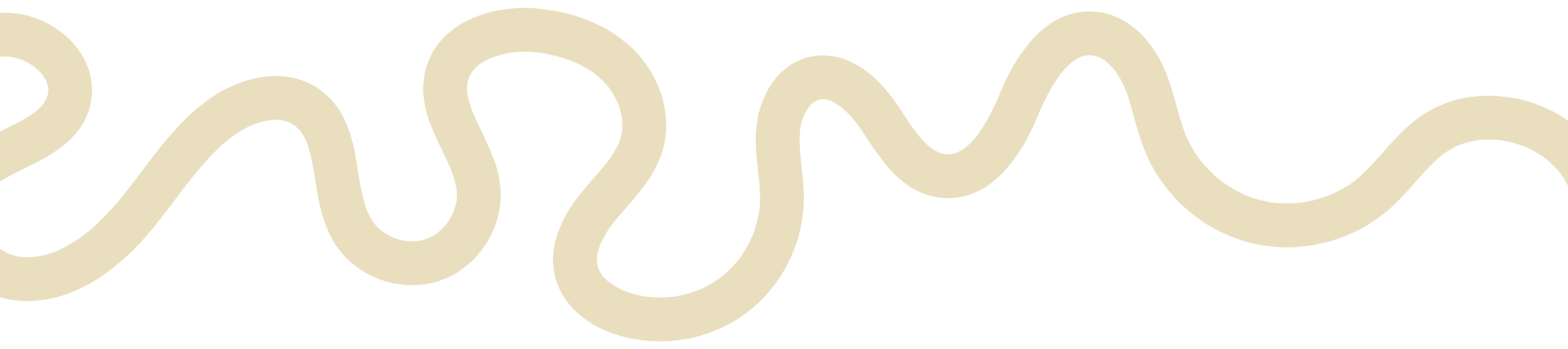 A beige squiggly line on a transparent background.