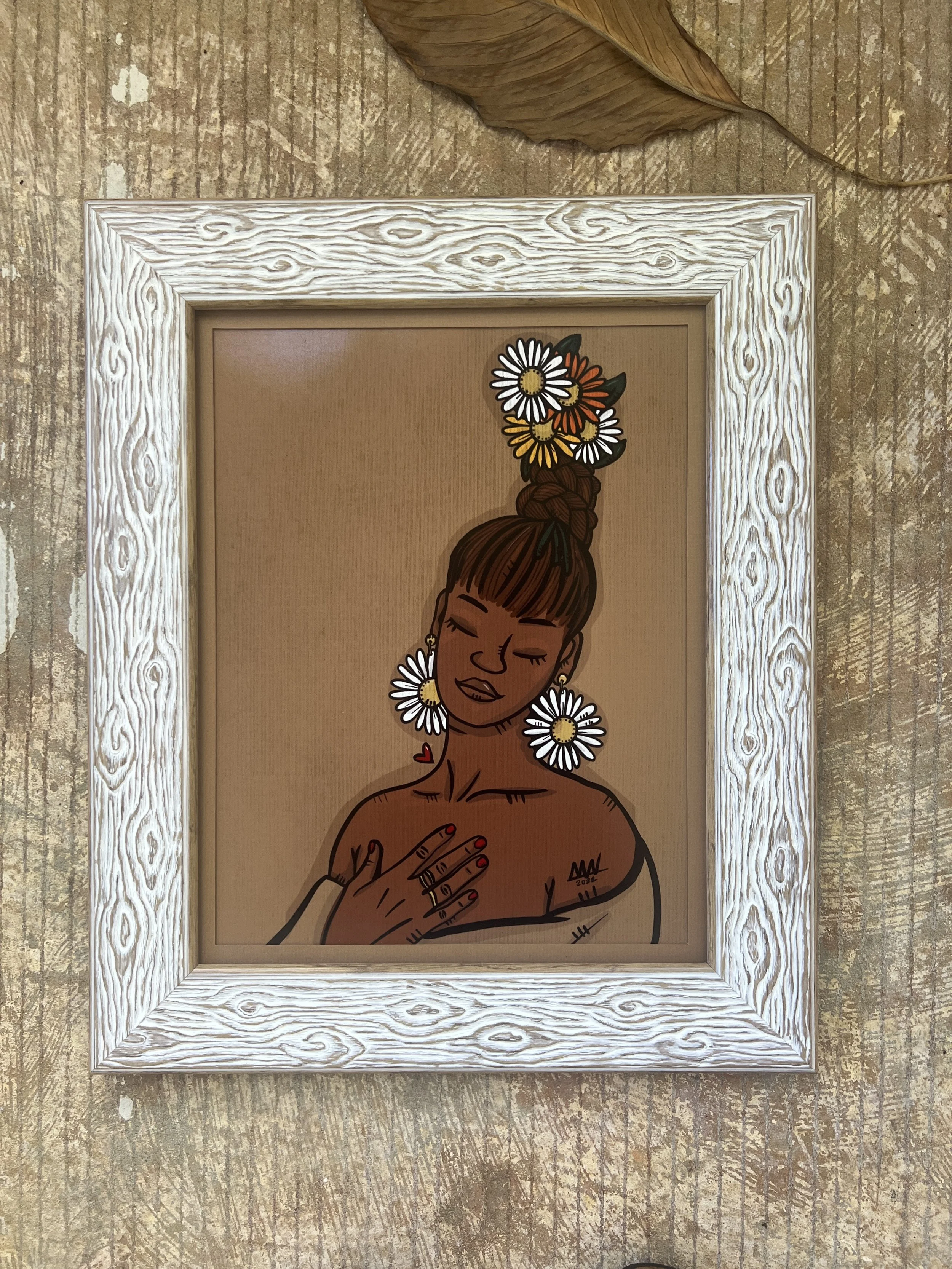 Bloom | Carved Wood-Grain Framed Fine Art