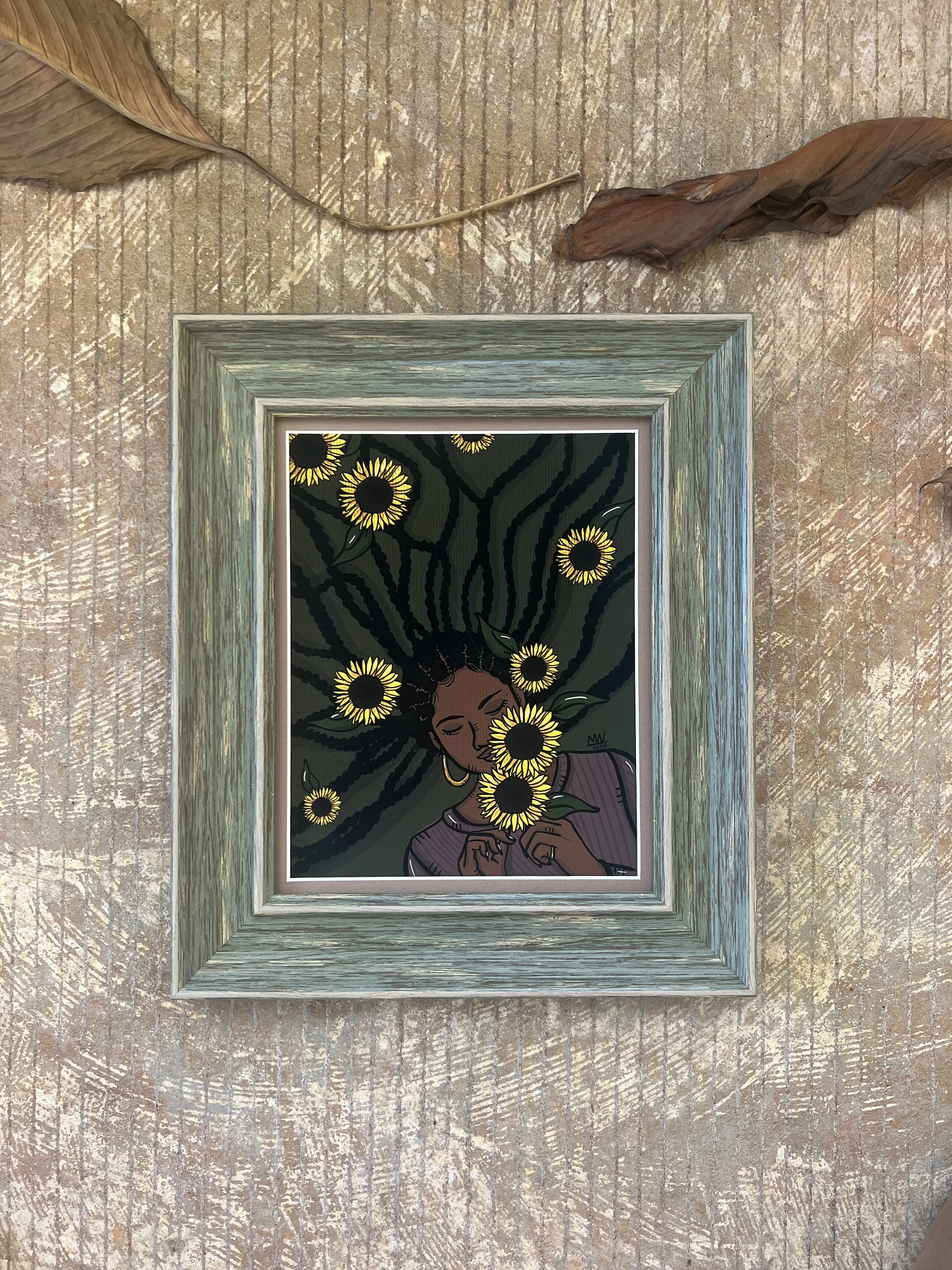 Green Pasture | Distressed Sage-Green Framed Fine Art Print