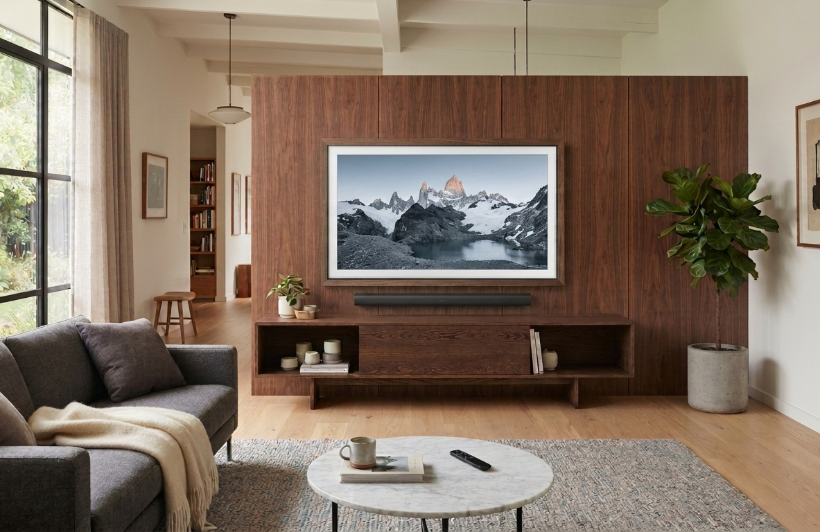 LG G6 custom wood frame Sonos Arc Ultra Soundbar