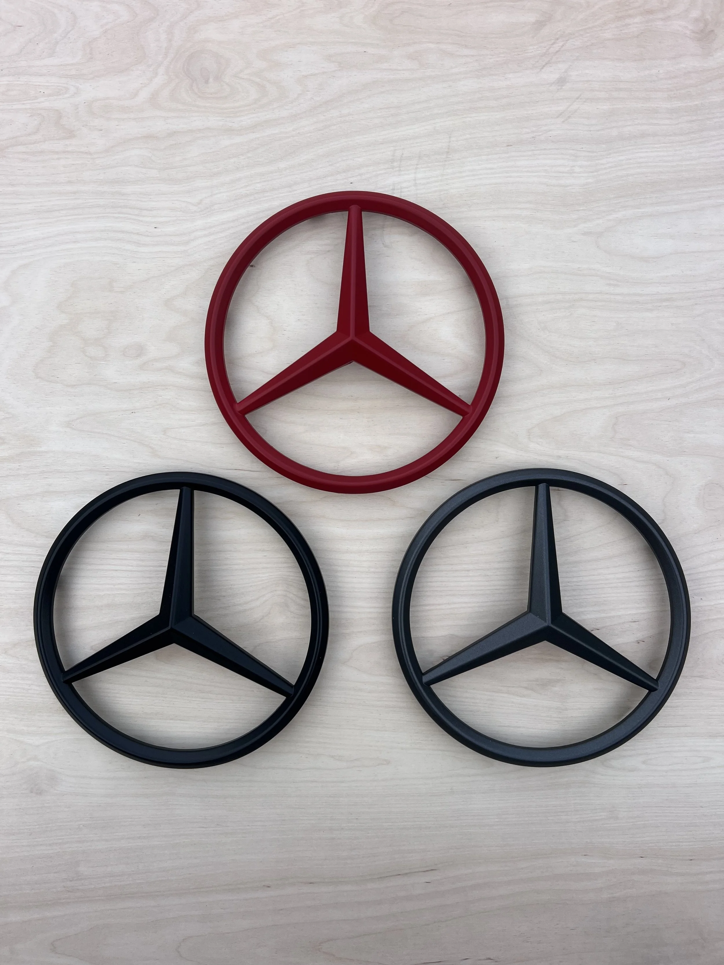 Matt Black, Anthracite Grey & Red Grill Badges - Mercedes Sprinter W906