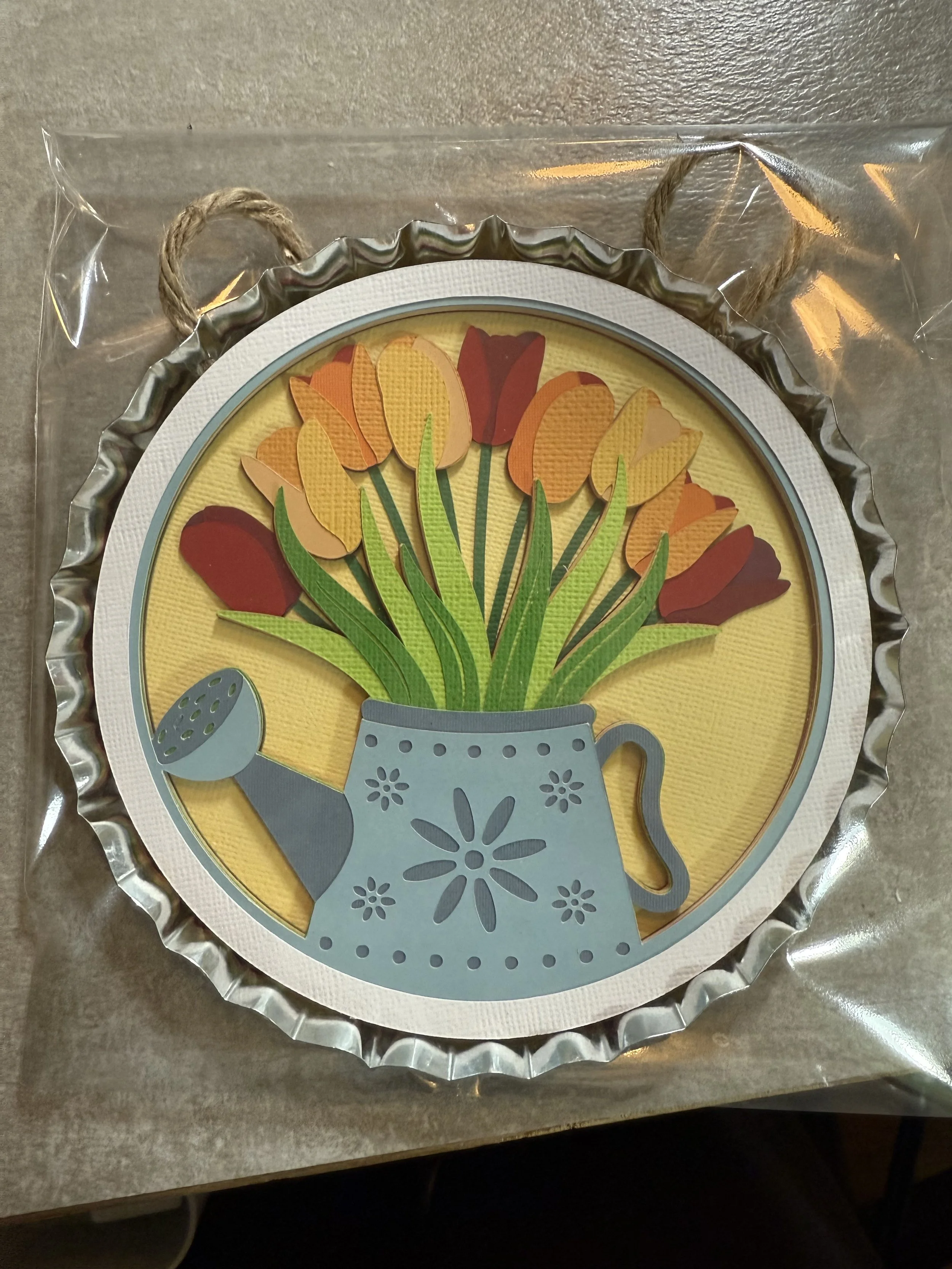 Tulips in Watering Can