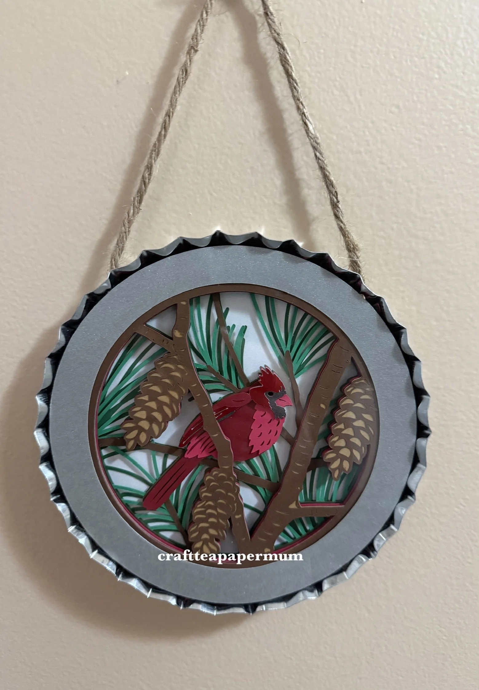 Cardinal in Pine Tree