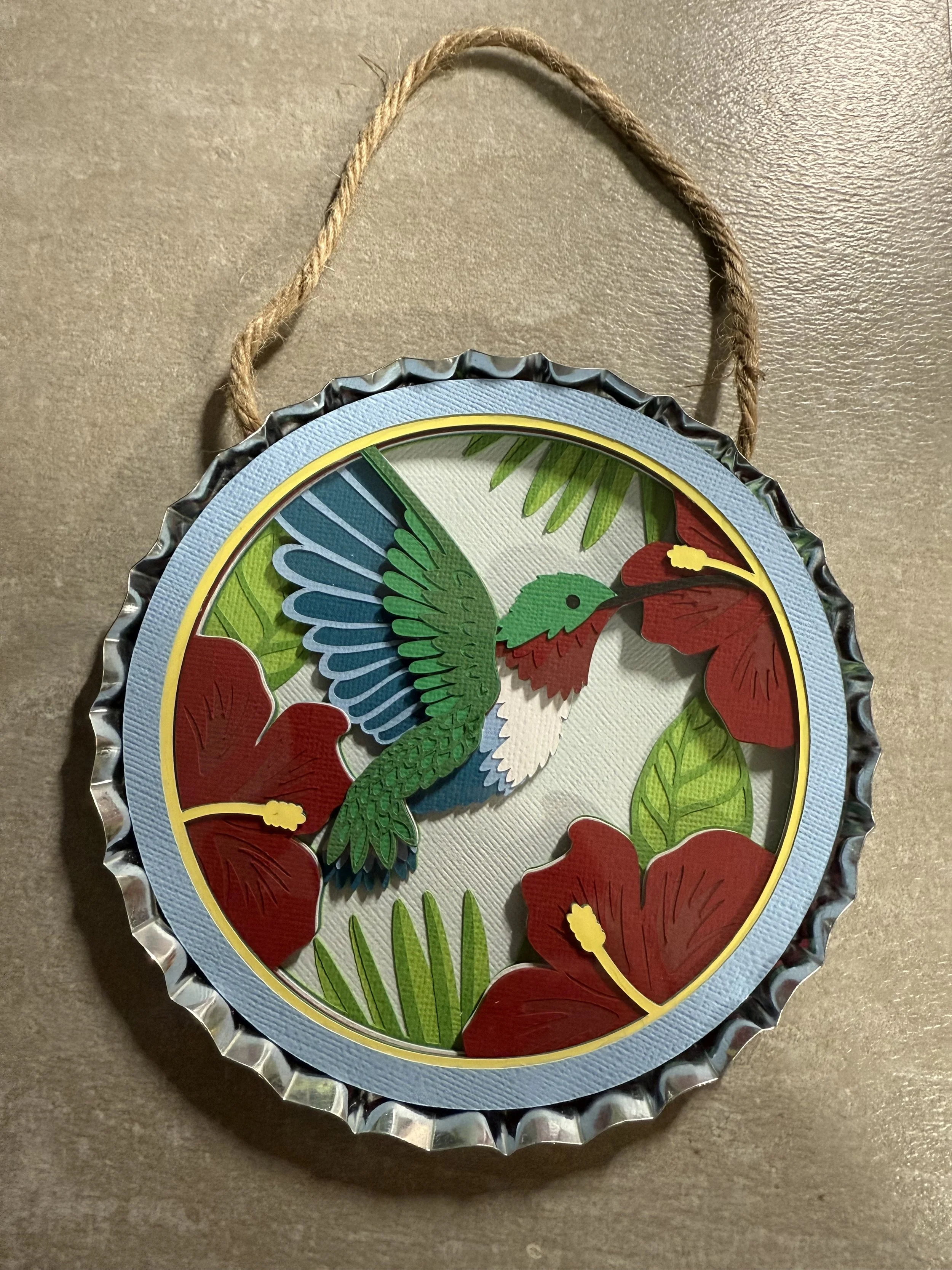 Hummingbird with Flowers