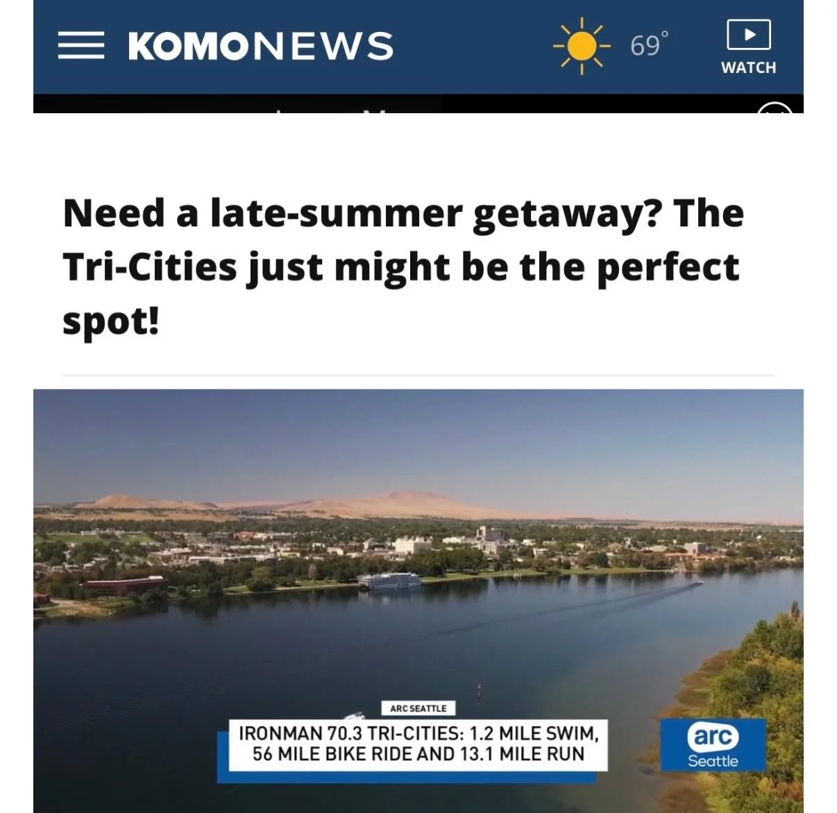 Looking for one more summer getaway? Our client @tricitieswa joined KOMO News&rsquo; ARC Seattle to share why the Tri-Cities is the perfect spot to soak up the last weeks of summer.

From 300 days of sunshine and outdoor adventures along the Columbia