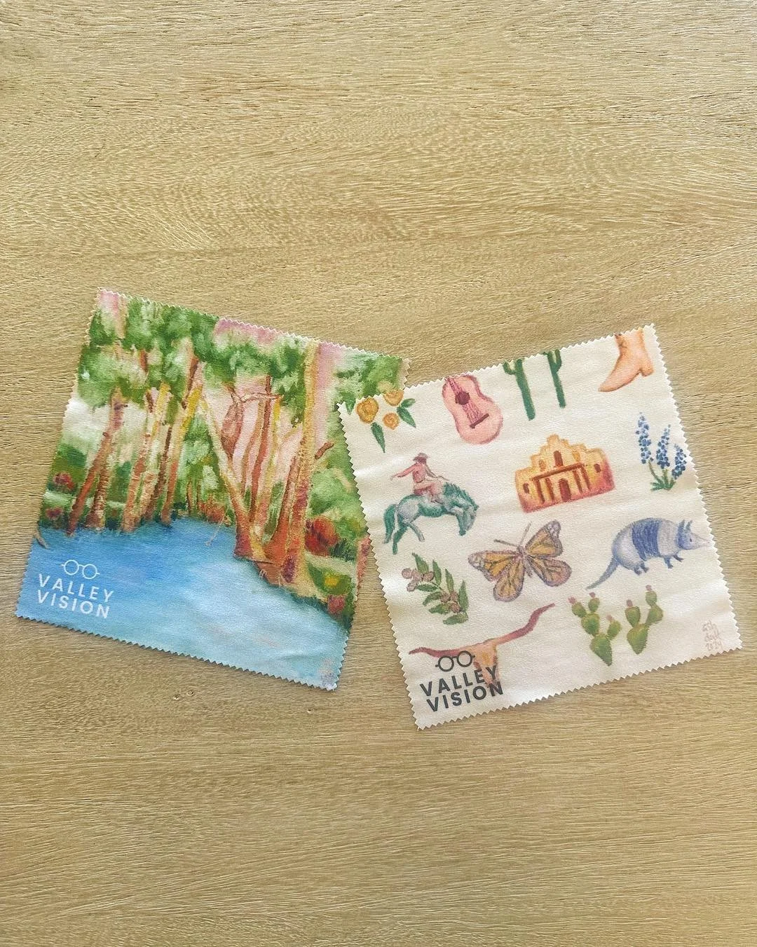 Clean your glasses with style!! Check out our new cleaning cloths, free with any glasses purchase! Artwork by ashdaltstudio WE&rsquo;RE OBSESSED! 🤩