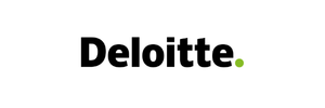 Deloitte logo in black text with a small green dot.