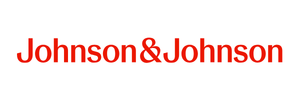 Johnson & Johnson logo in red text on a white background