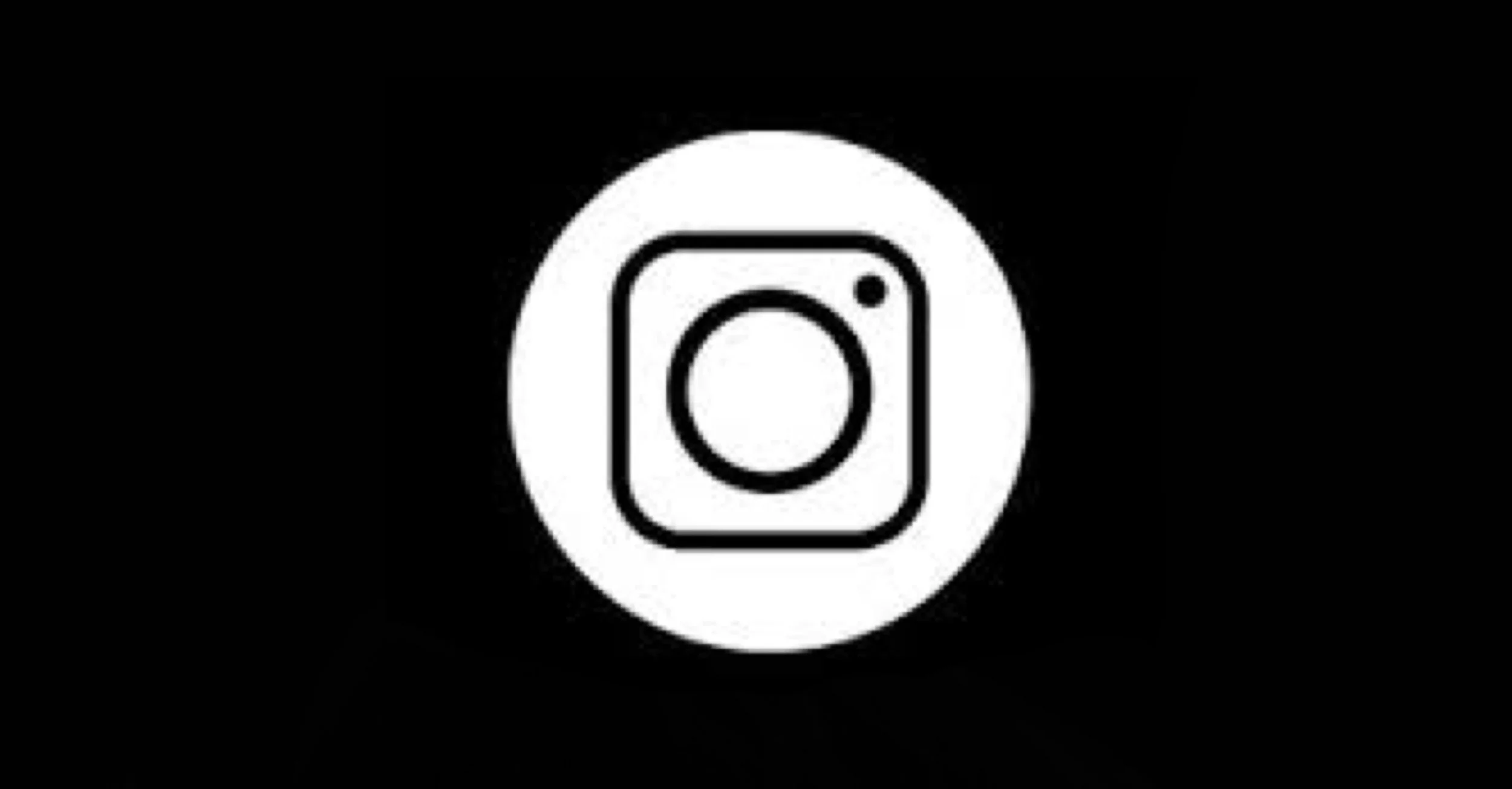 Instagram logo in black and white.