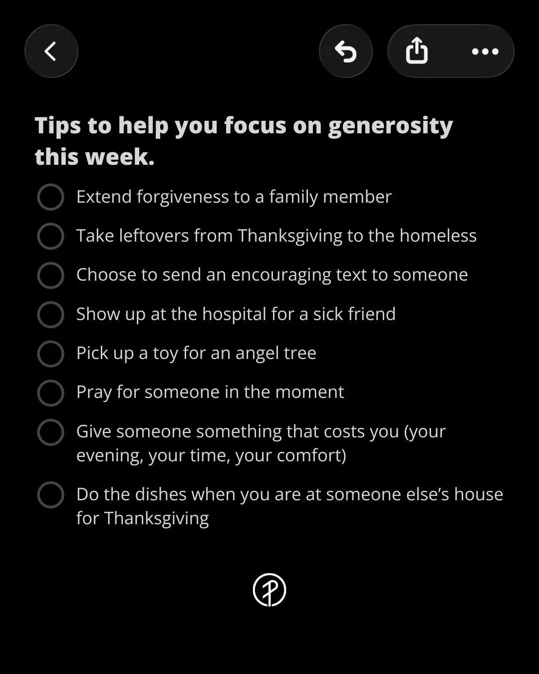 What can you do this week?

#generosity #purposechurch #purposechurchnewhall #newhall #santaclarita #thanksgiving #church