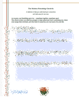 The Modern Friendship Check-In