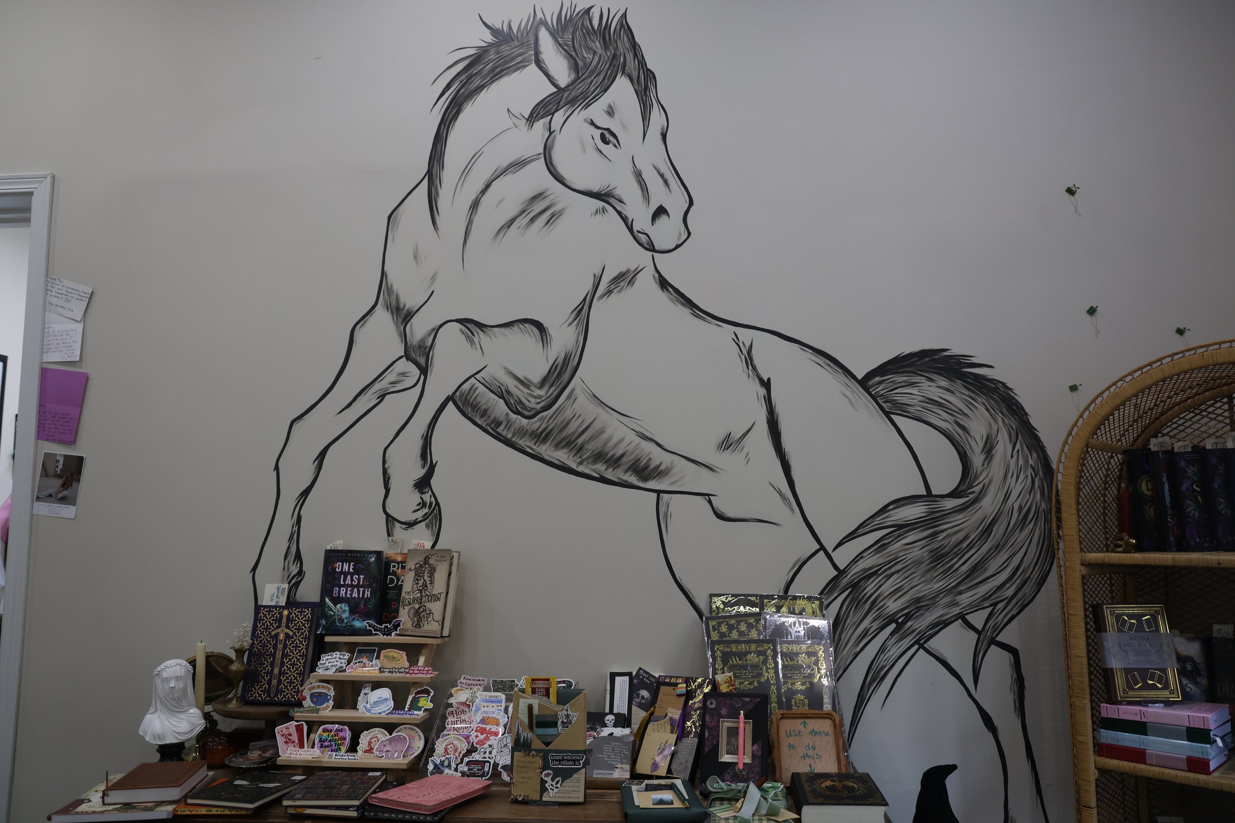 Grey Gelding Coffee Co. for hot and iced coffees and more!
