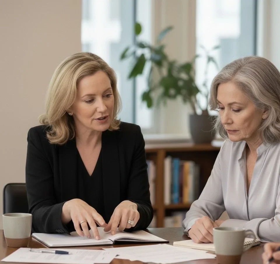 Myrthia Moore Transformational Coach is with a client. She uses techniques Blending psychology, neuroscience-based coaching, and hypnotherapy to help clients create and live a life they love.