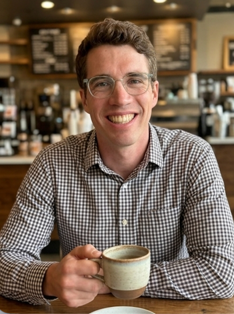 Jason Goins Air Force drinking coffee