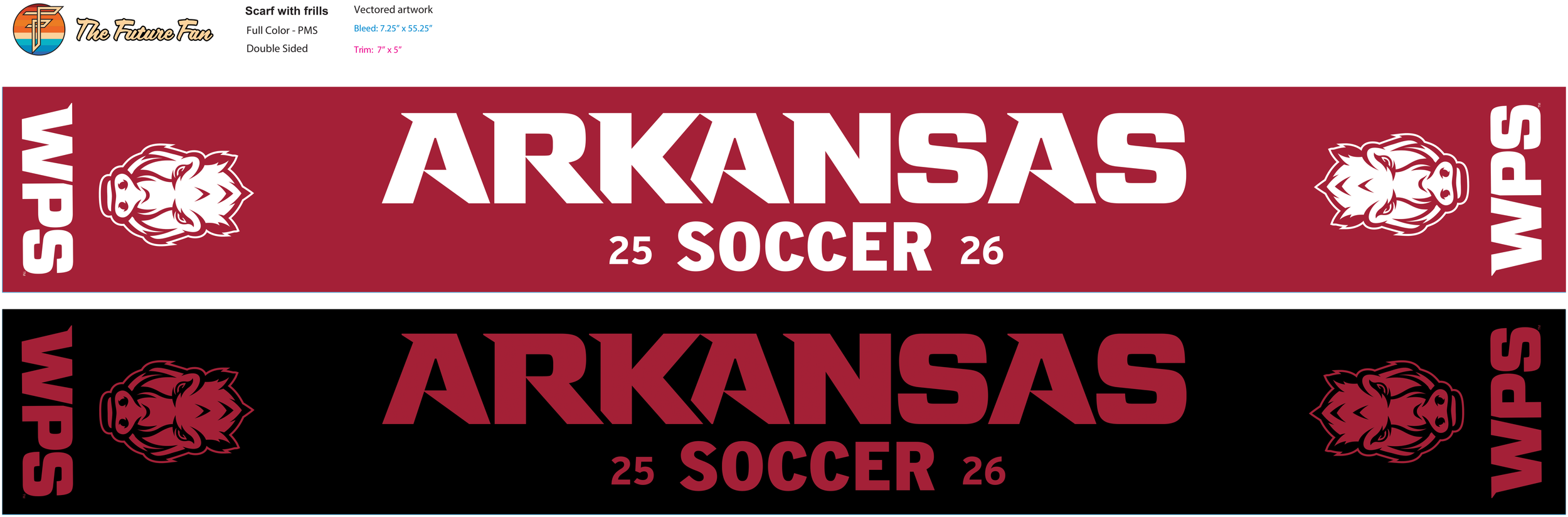 Razorback Soccer Scarf Design
