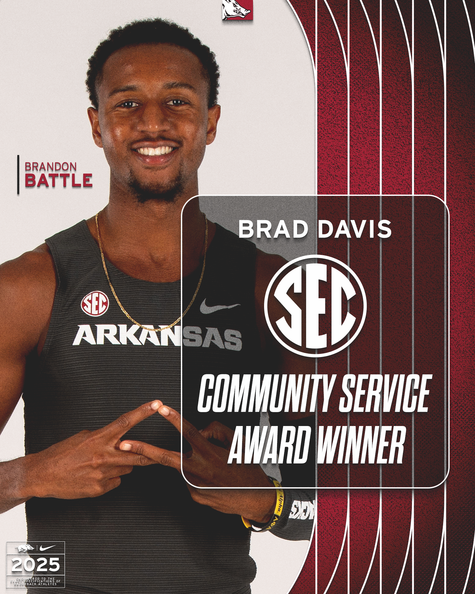 Track and Field Service Award Social Graphic