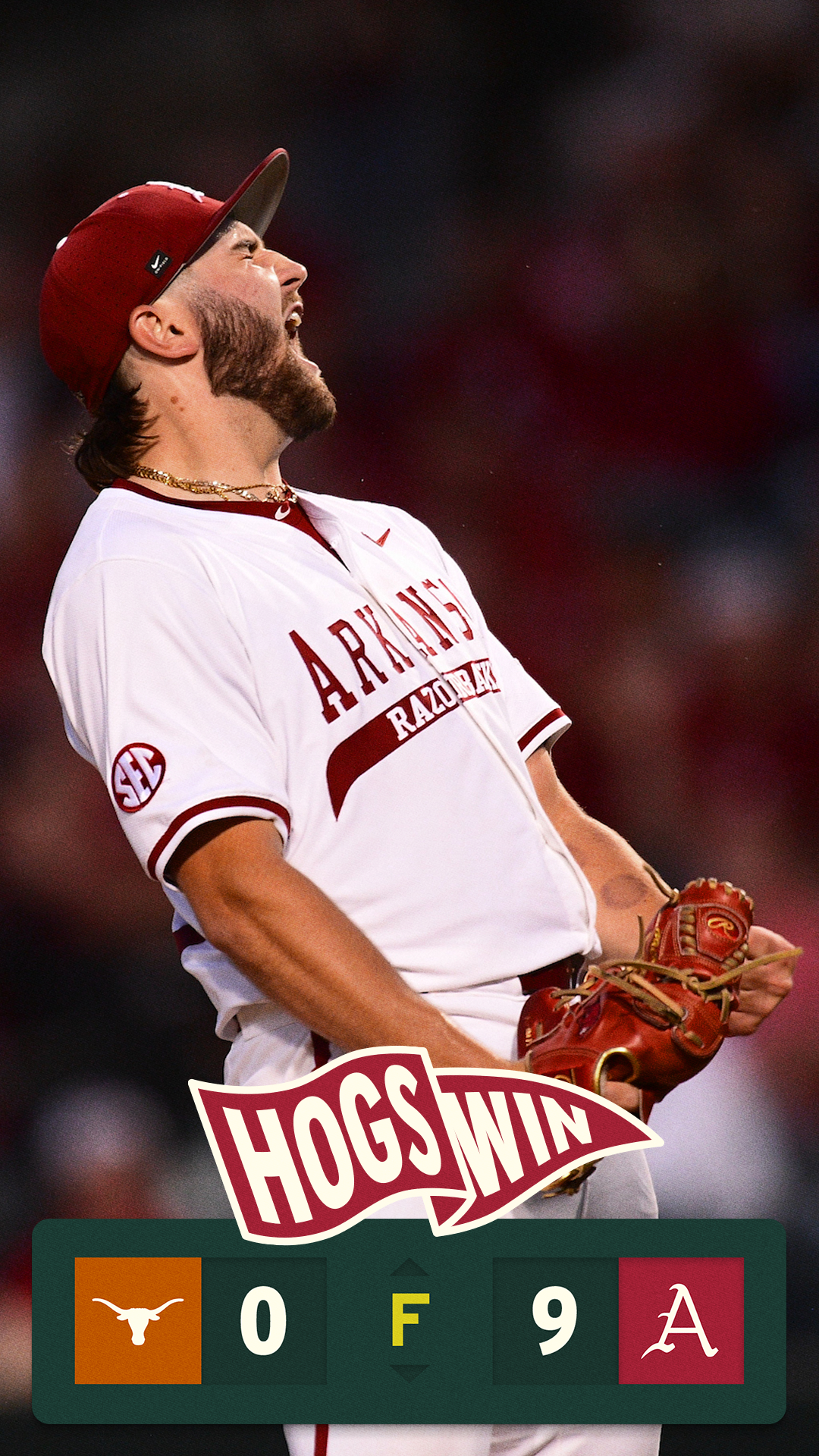 Baseball Hogs Win Graphic