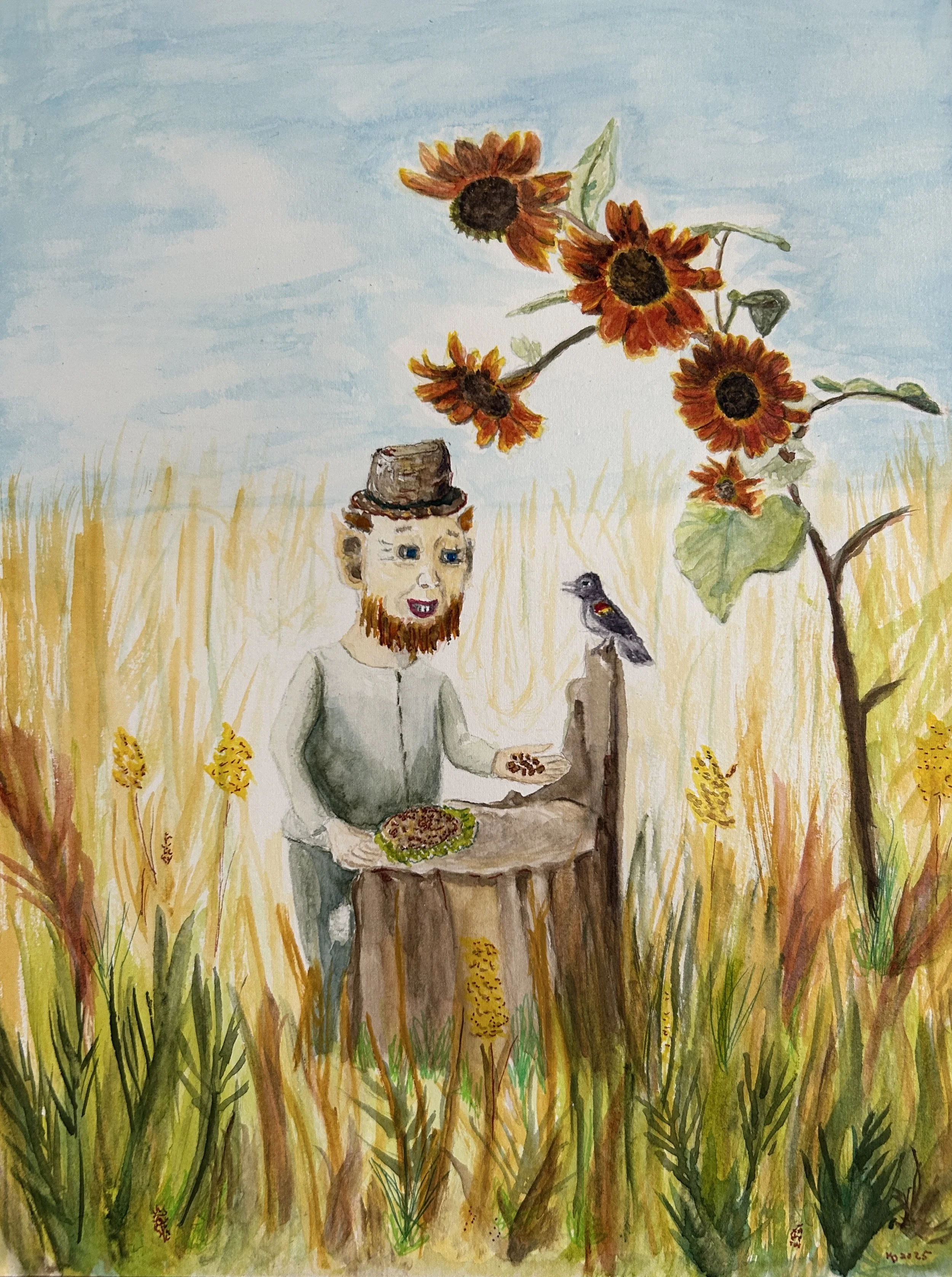 Unscary scarecrow and his buddy