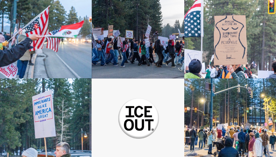 Protesta y Paro Comunitario Contra ICE se Realiza en South Lake Tahoe