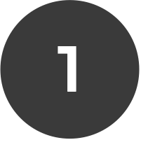 Number one symbol on a black circular background.