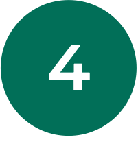 Green circle with the number 4 in white