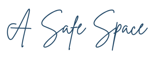 Text that reads 'A Safe Space' in cursive font.
