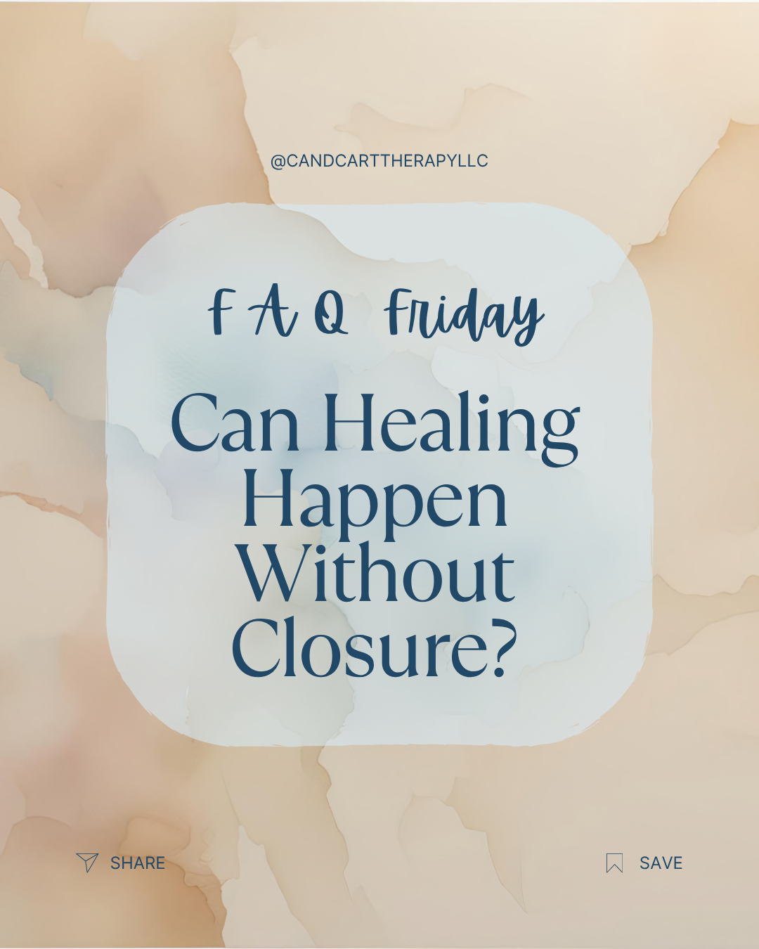 FAQ Friday educational series from Create & Connect Art Therapy and Counseling, answering common questions about mental health, trauma, therapy, and emotional wellness.