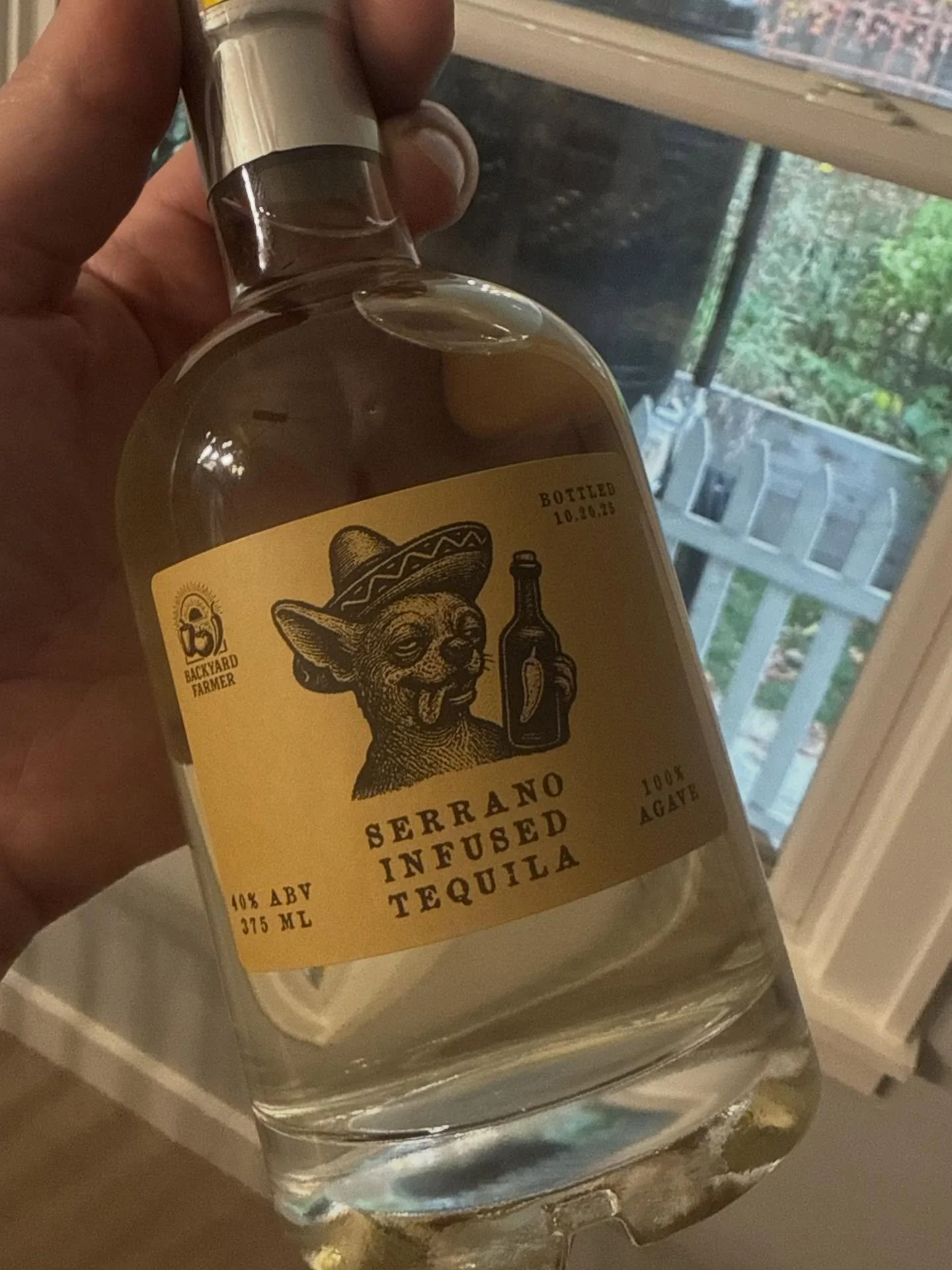 Not all peppers need to be made into sauce!  There are so many creative ways to add spice to your life.  This Serrano infused tequila packs some heat and is perfect for spicy margaritas.  Unfortunately not for sale (for legal reasons) but maybe we ca