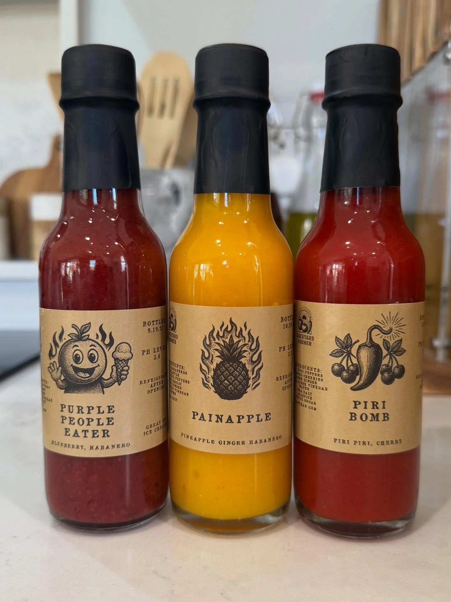Hot peppers and fruit are a match made in heaven!  Our &ldquo;Sweet Heat&rdquo; bundle offers a spicy kick mixed with fruits like blueberry, pineapple, and candied cherries!  #homemade #hotsauce #flavorbomb #hotpeppers