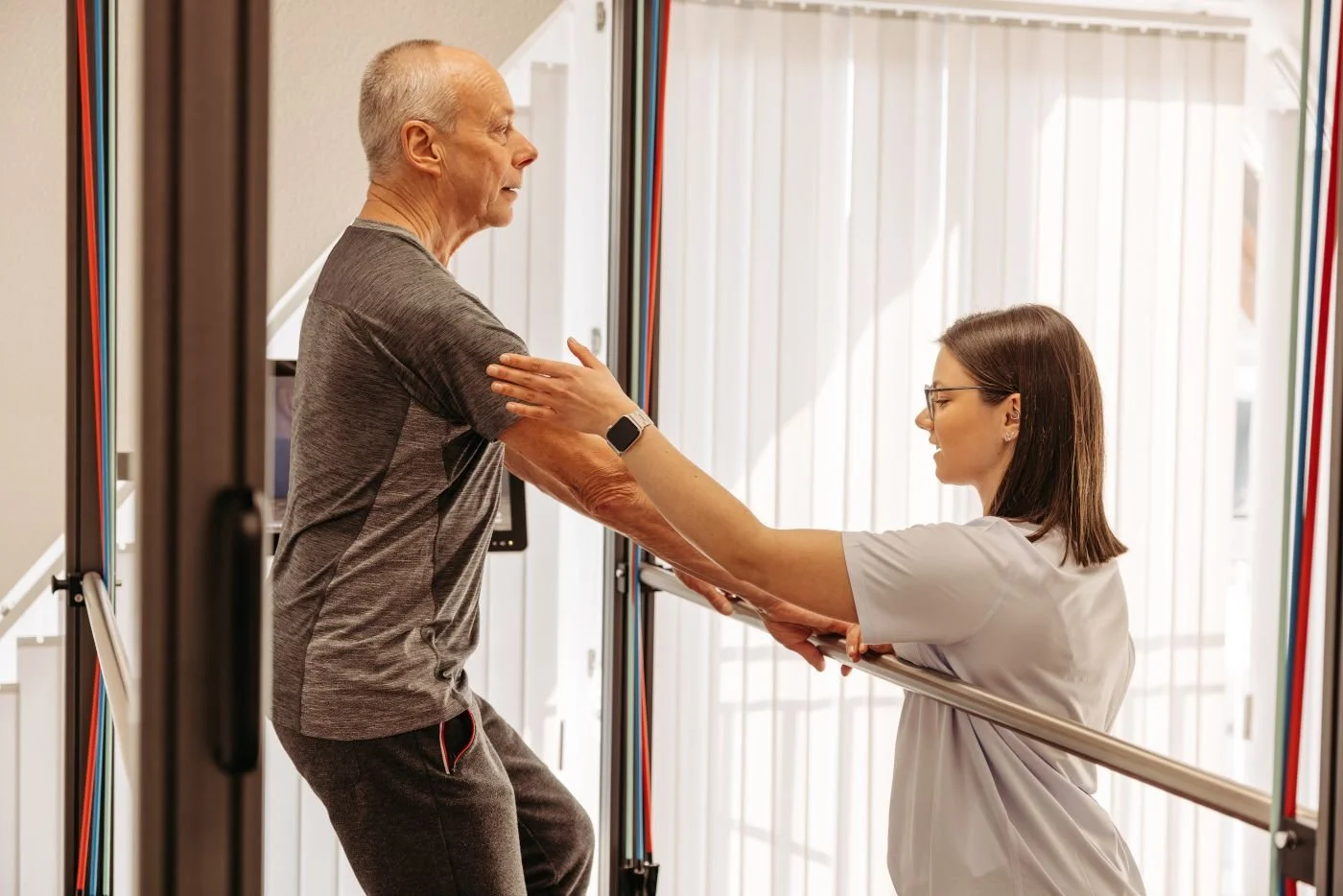 Gleichgewichtstraining in der Praxis für Ergotherapie Susann Thieme in Plauen.