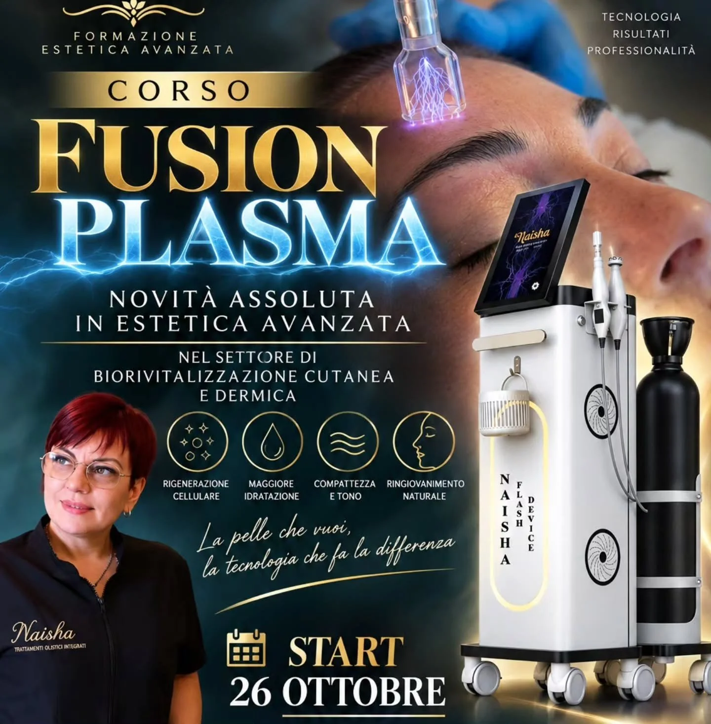 FUSION PLASMA &ndash; FORMAZIONE PROFESSIONALE IN ESTETICA AVANZATA ⚡
Il 26 OTTOBRE arriva un corso dedicato a una tecnologia innovativa nel campo della biorivitalizzazione cutanea e dermica.
🔥 PROMO LANCIO : Chiedi info 
🕥 Start ore 10:30
⚠️ SOLO 