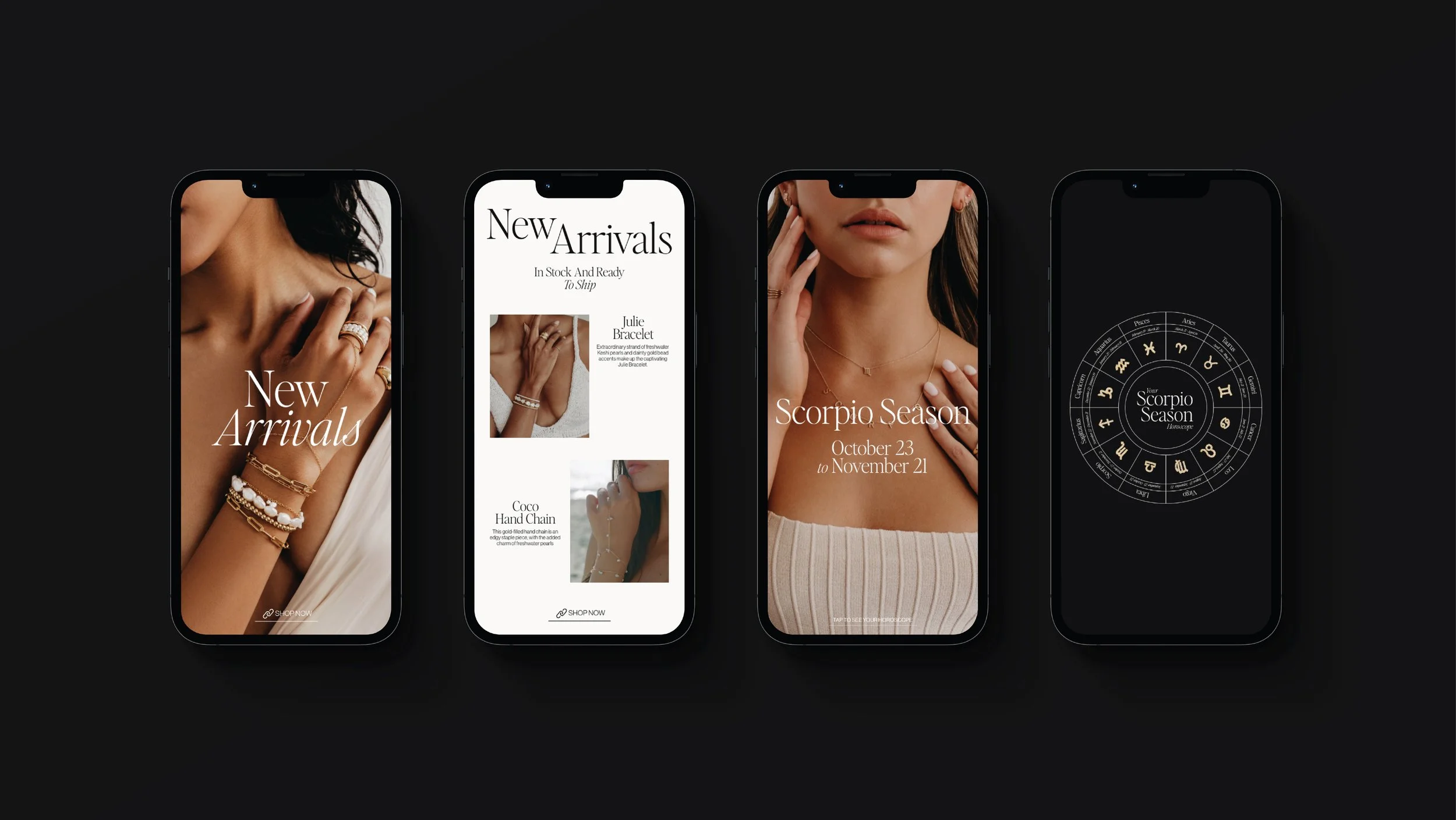Social media design for a jewelry brand.