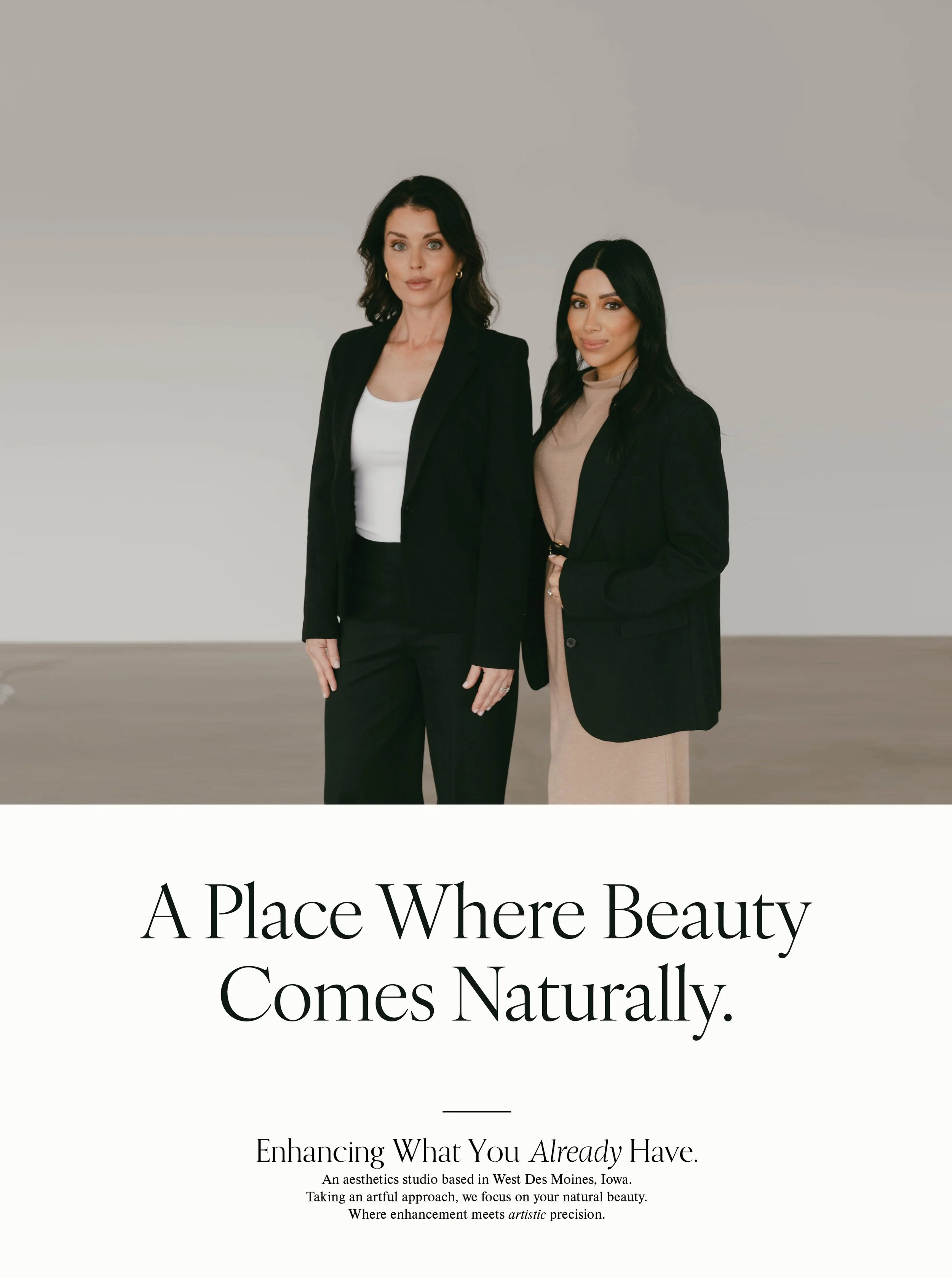 Brand identity for medical aesthetics clinic.