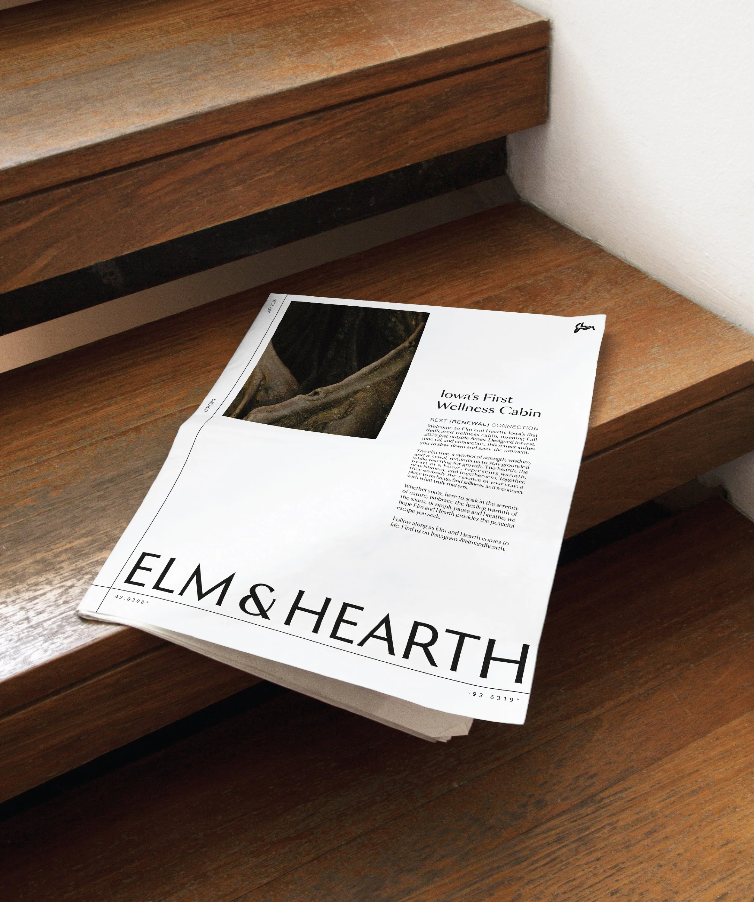 Brand identity for wellness cabin.