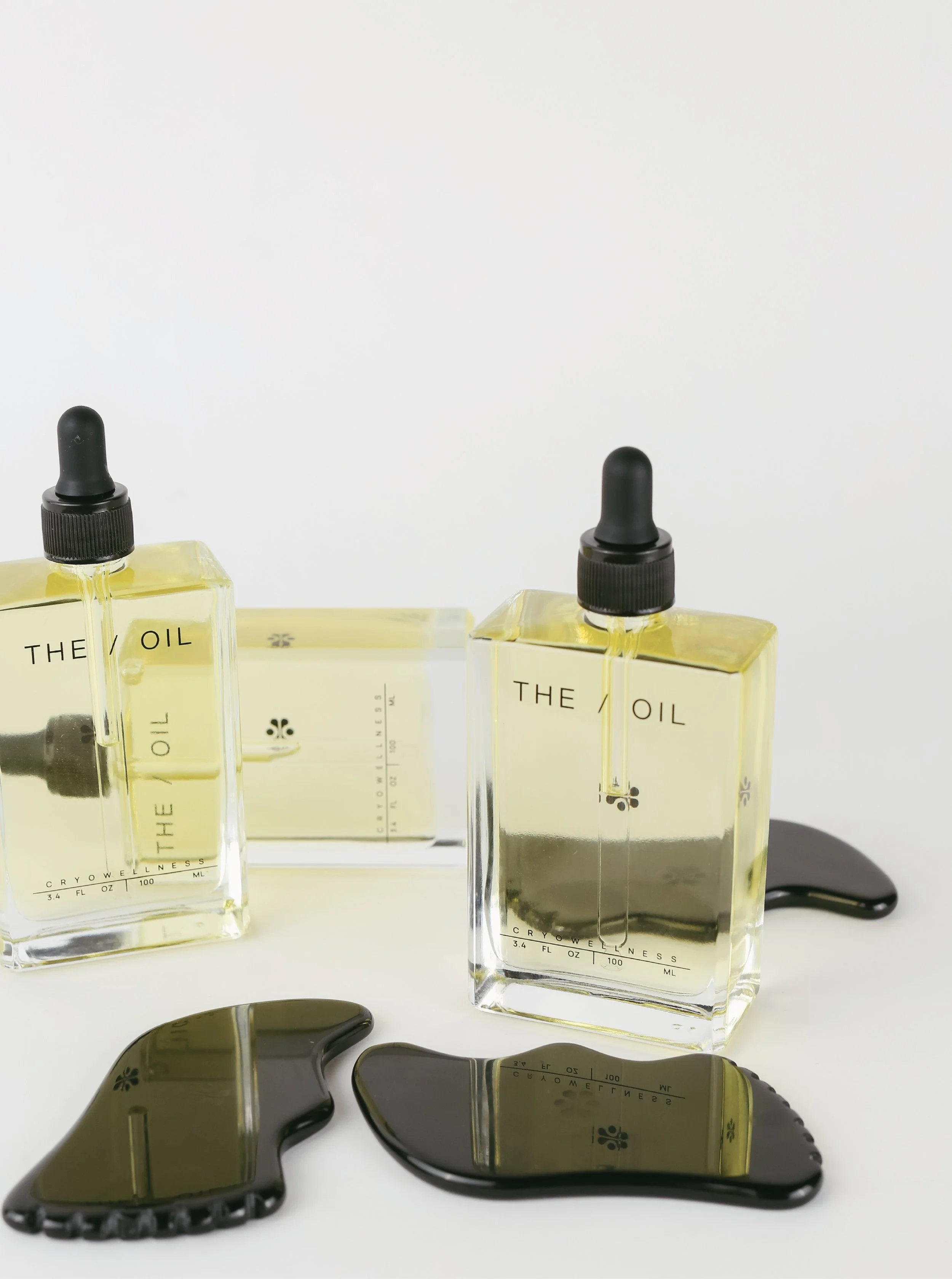 Packaging design for body oil.