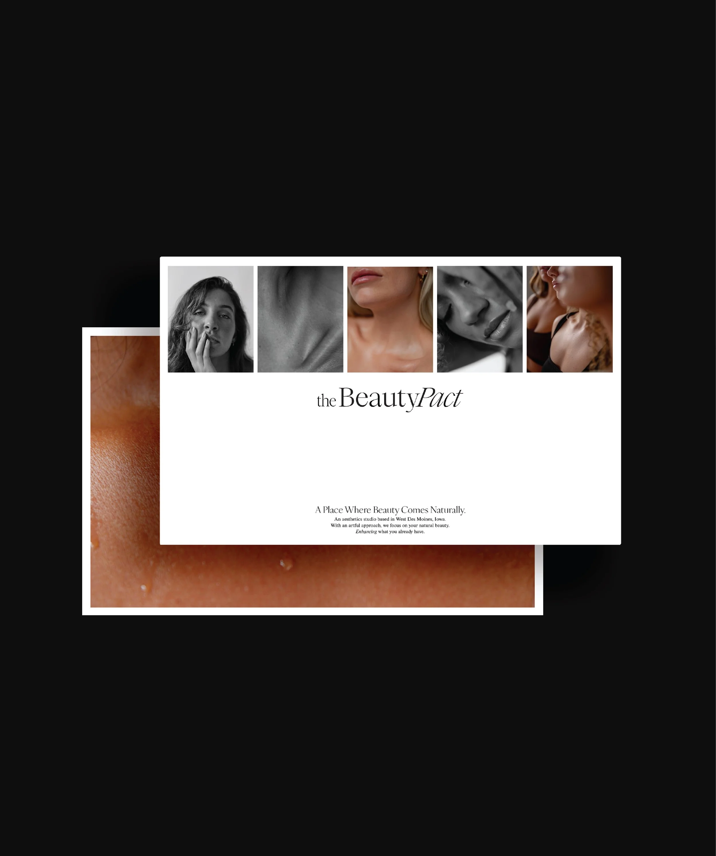 Brand identity for medical aesthetics clinic.