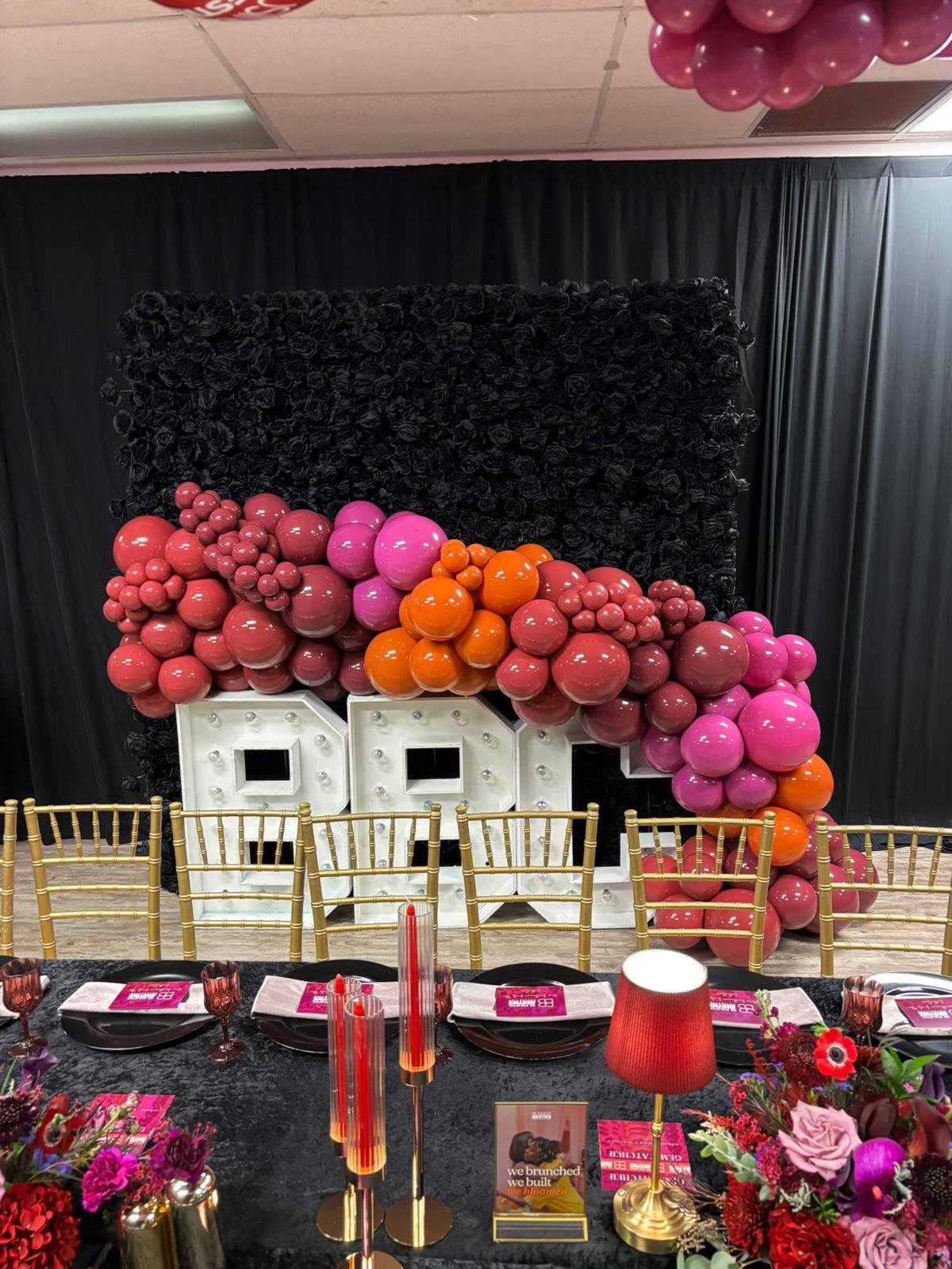 Illuminated Marquee Letter & Balloon Garland Set