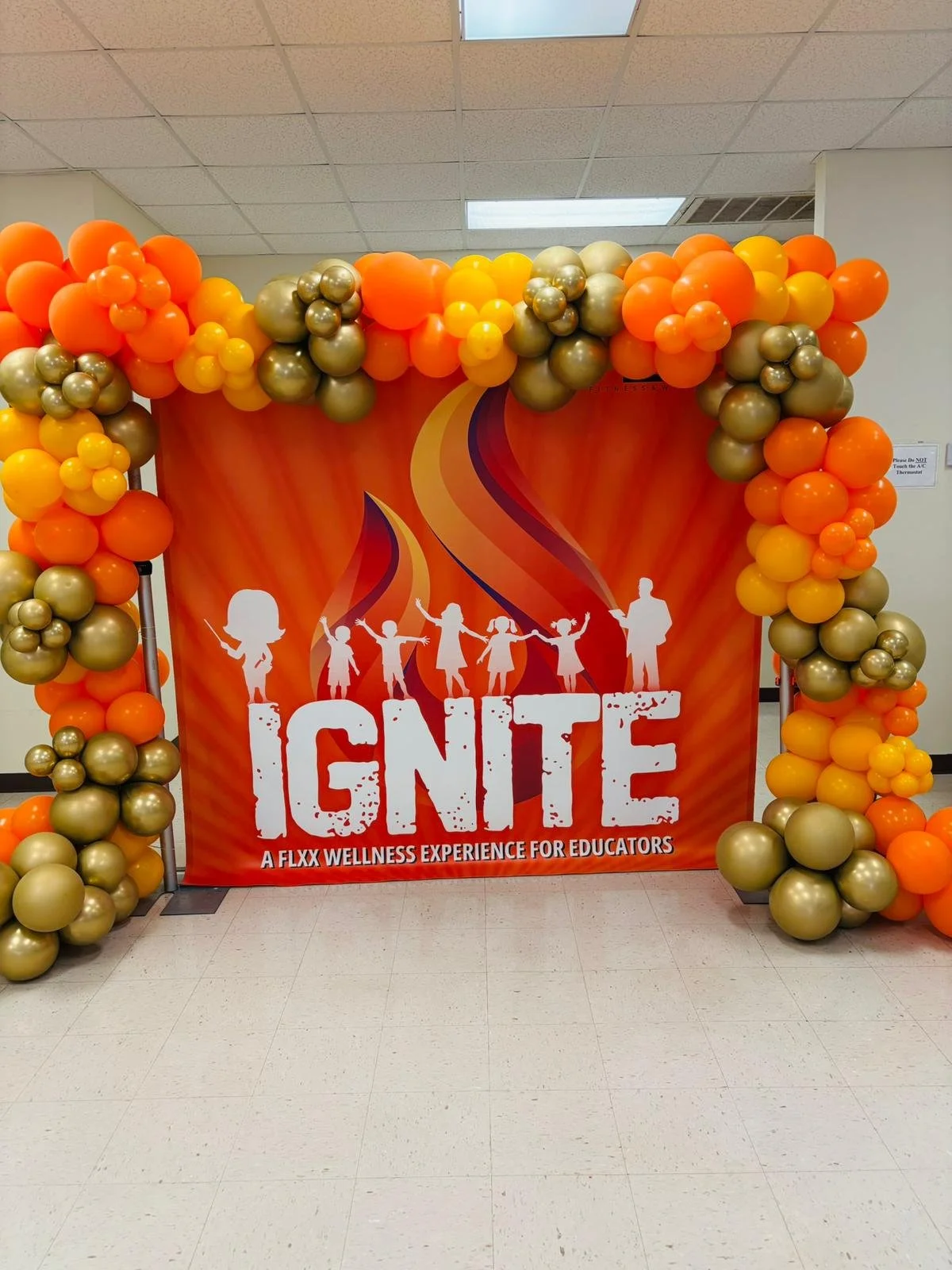 Ignite Balloon Arch and Backdrop Set