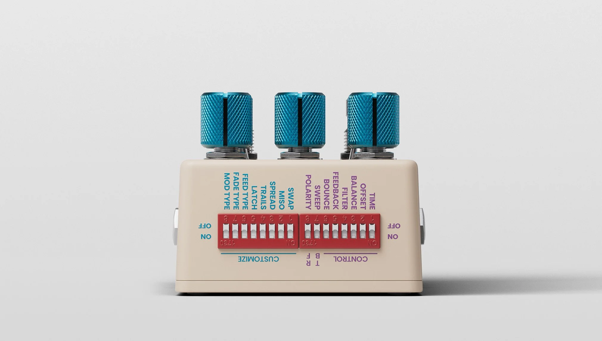 Reverse Mode C effects pedal dip switches.