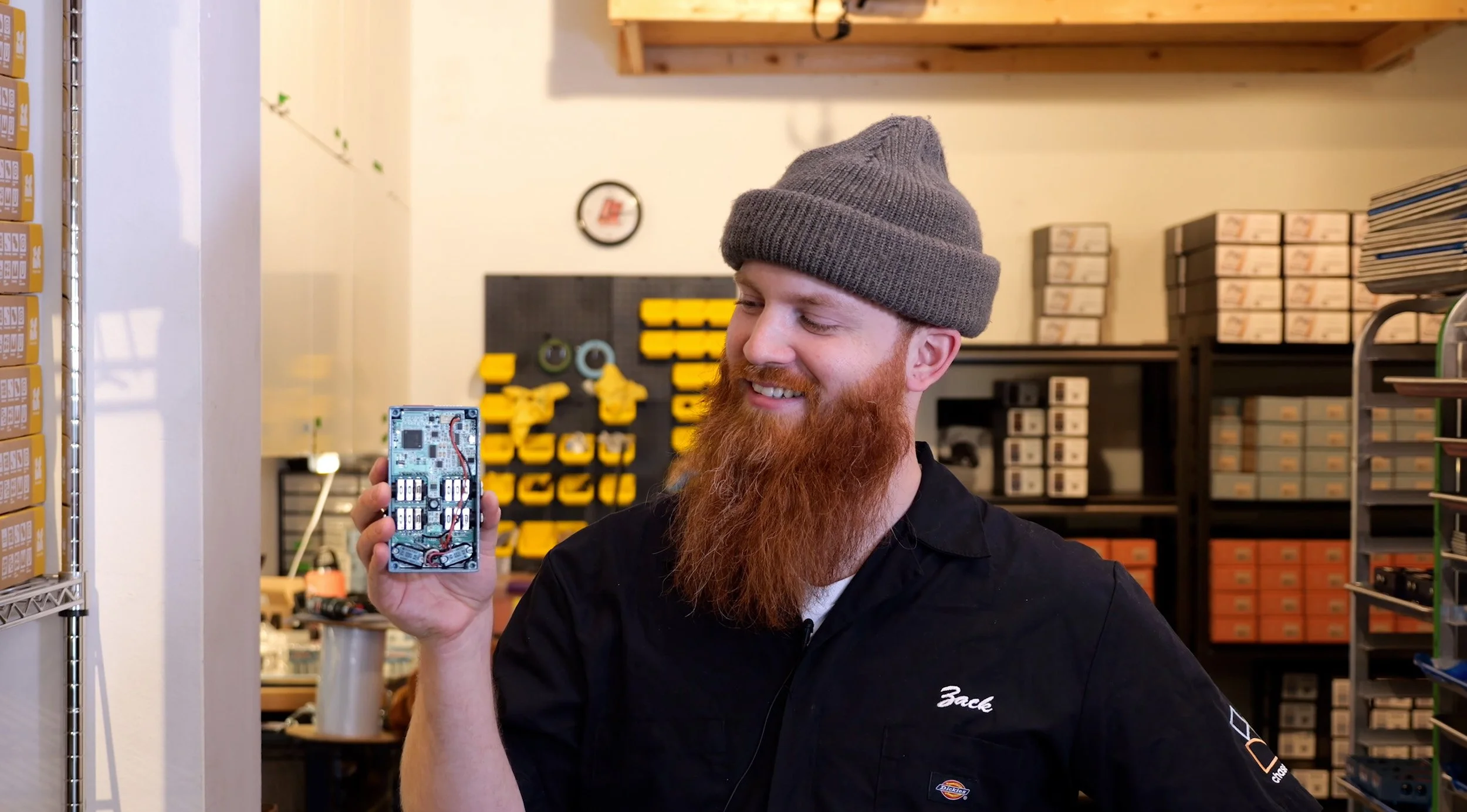 Person (Zack Warpinski) holding up a Generation Loss MKII.