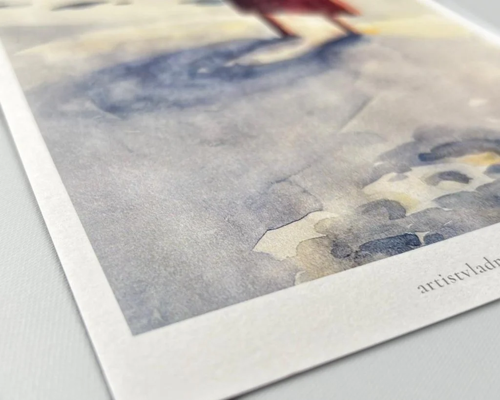 Pași Prin Zăpadă Vedere Generala Textura Print.jpg