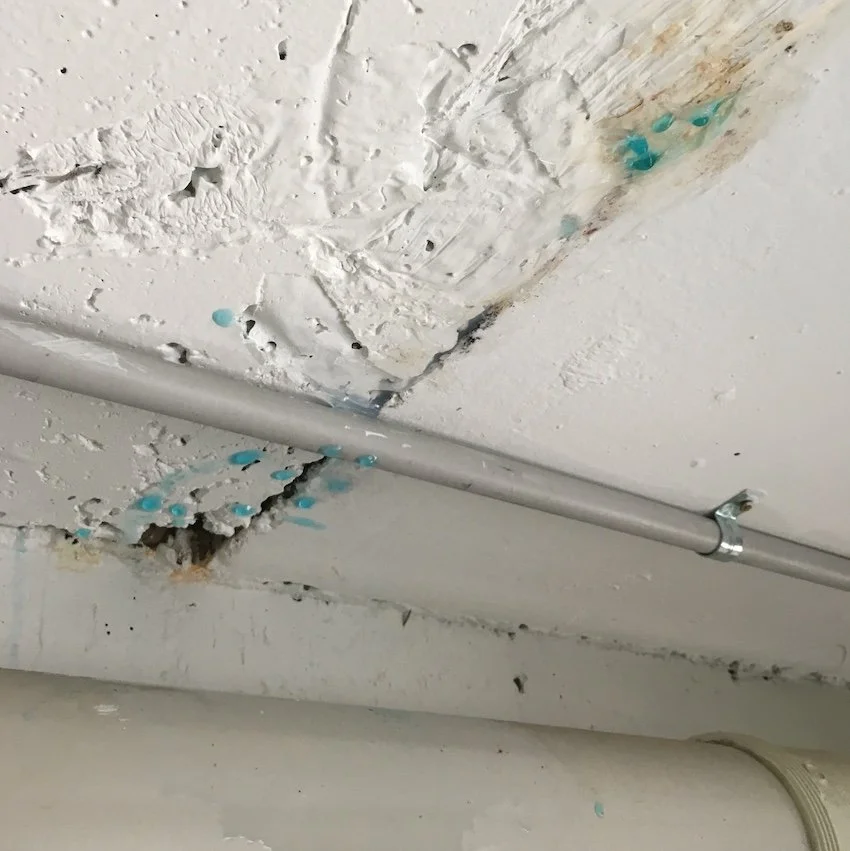 Site B - Exit point through joint in concrete slab