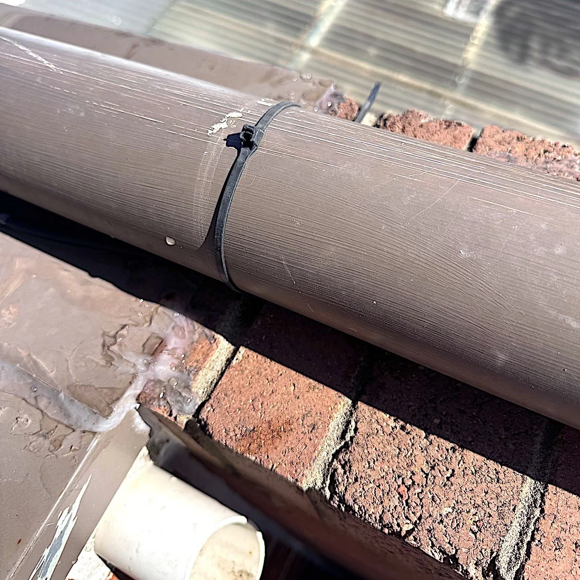 Site F - Parapet capping not properly sealed