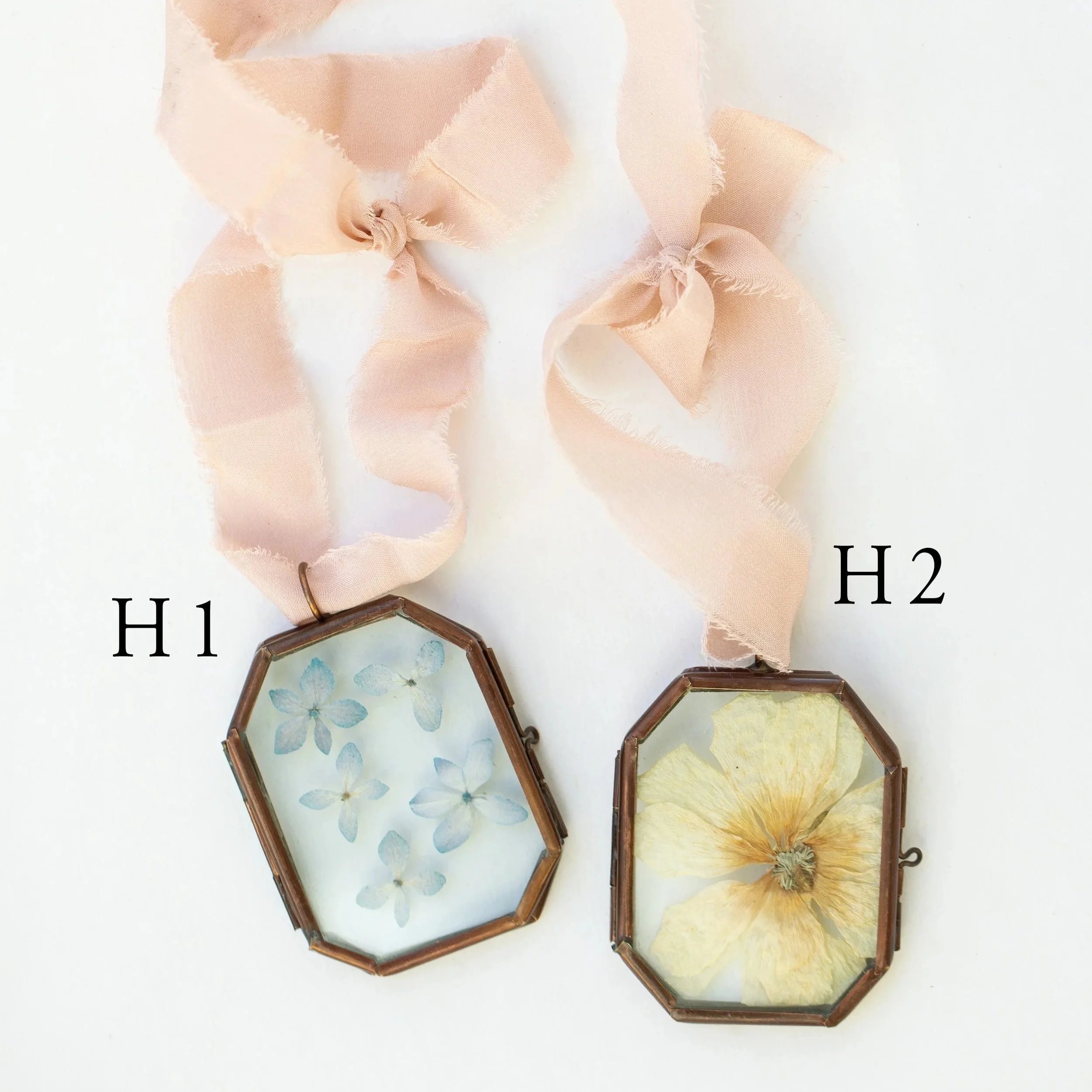 Vintage Glass Locket Ornament - Hazlewood Silk