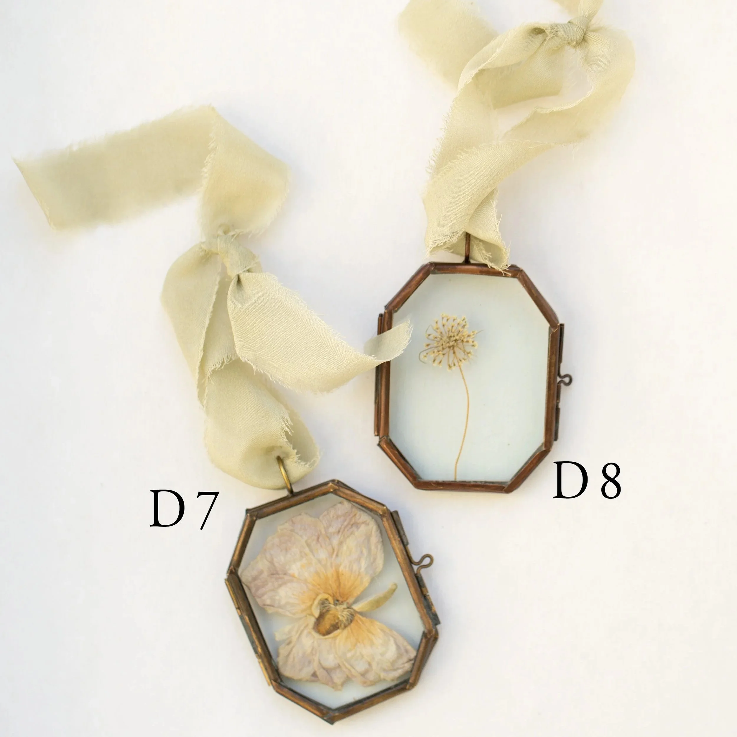 Vintage Glass Locket Ornament - Dew Silk