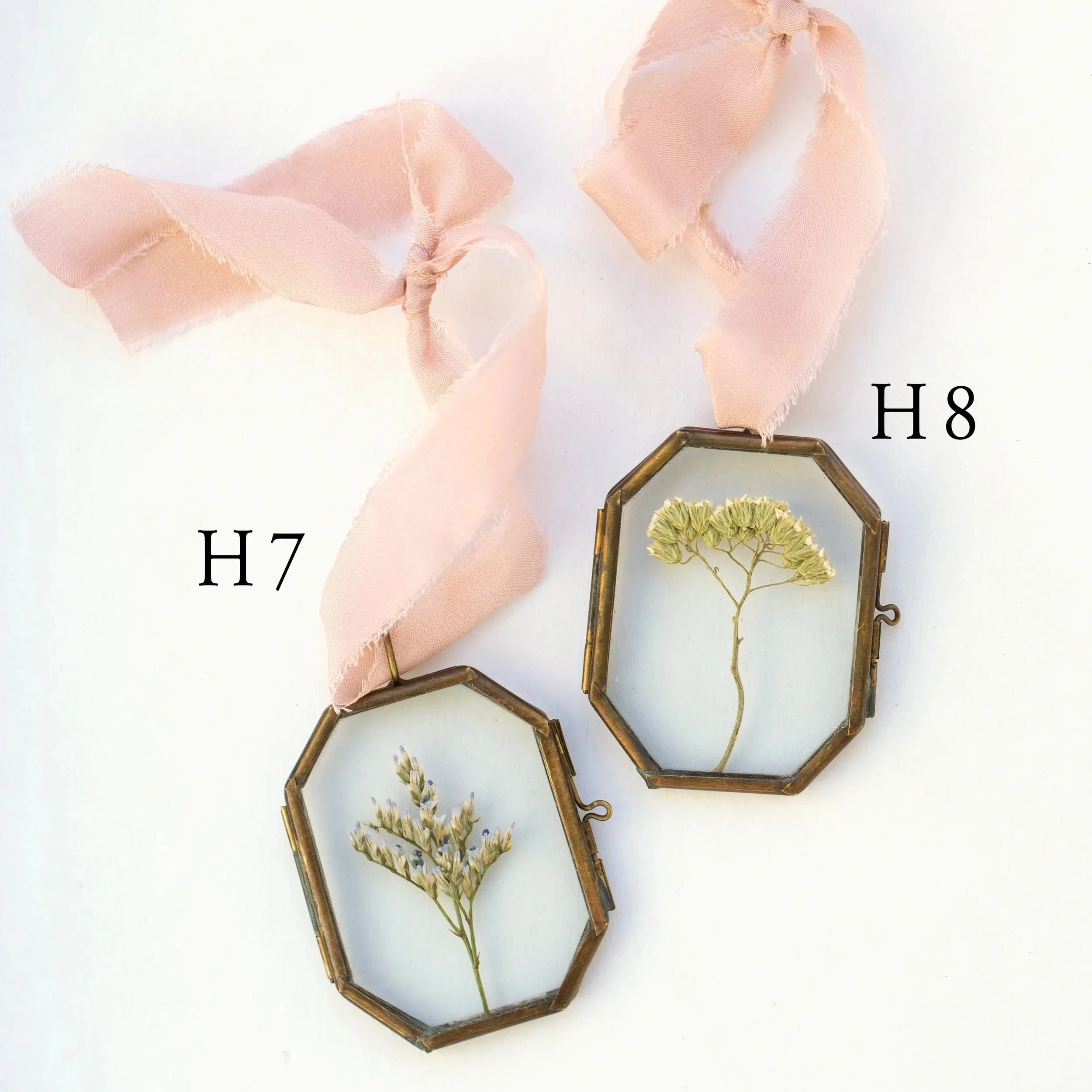 Vintage Glass Locket Ornament - Hazlewood Silk